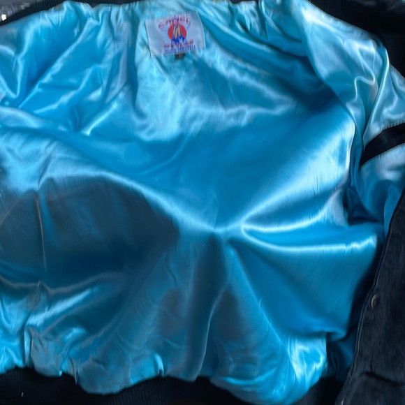 Vintage Black Suede Camel Bomber Jacket XL Advertising - Picture 8 of 9